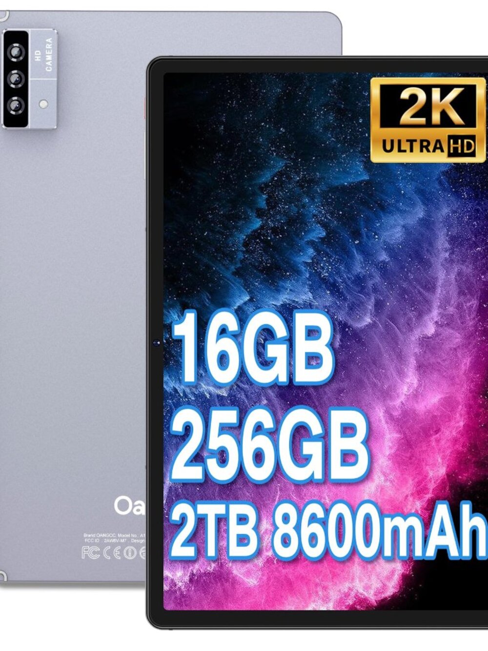 NEW Oangcc 11 Inch Android 13 Tablet 16GB RAM + 256GB ROM + 2TB Expand 2K Quad